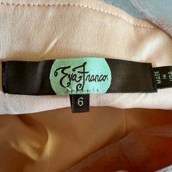 Anthropologie Eva Franco Peach Blossom Belted Dress A-line Embroidered Size 6 - Picture 10 of 13